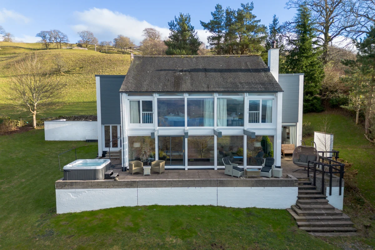 Paddock House, Ambleside, Lake District National Park. Views over Lake Windermere and mountain range