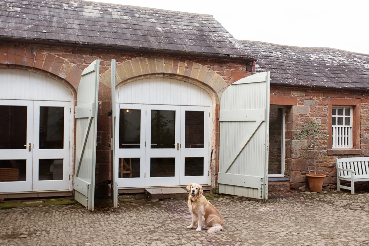 The Courtyard, is near Longtown, in Cumbria. Two-bedroom abode with original features. Pet-friendly.