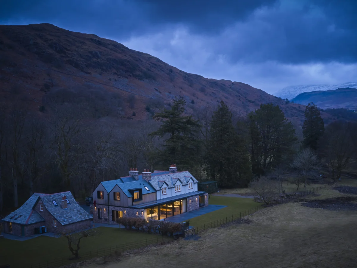 Eskdale Retreat with hot tub, amongst 10 acres of meadow and woodland in Boot, nr Holmrook, Cumbria.