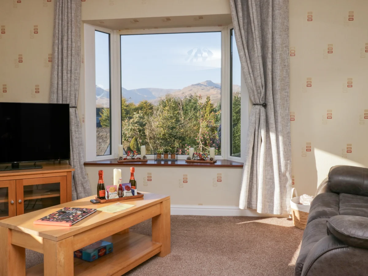 Afton View, Ambleside, Cumbria. Lake District National Park. Apartment. Balcony. Near shops and pubs